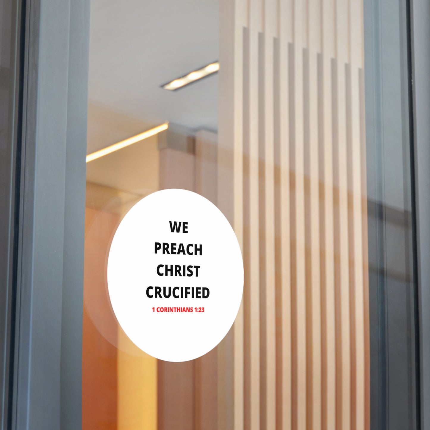 We Preach Christ Crucified Round Vinyl Stickers