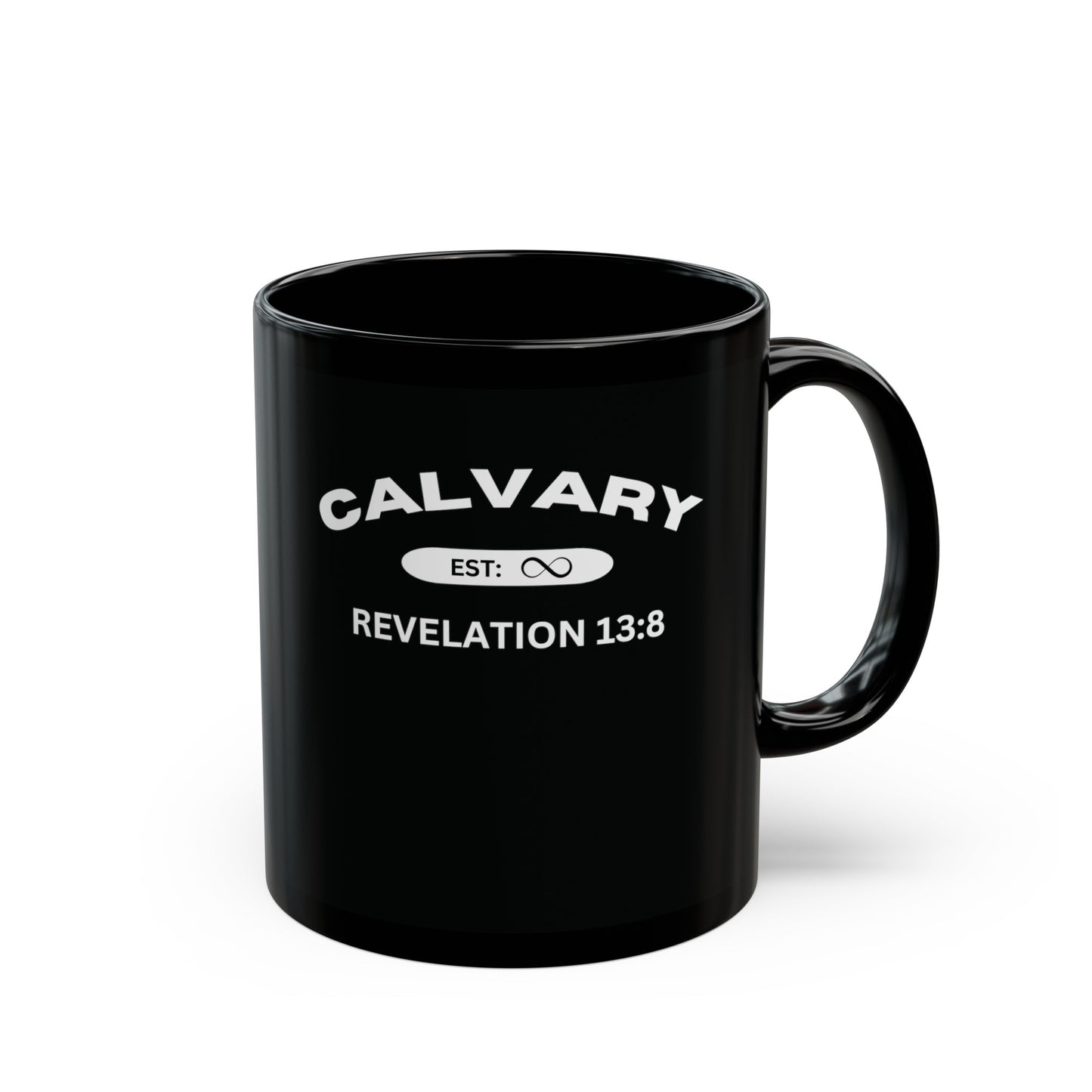 Est: Calvary Eternity Past  Black Mug (11oz, 15oz)